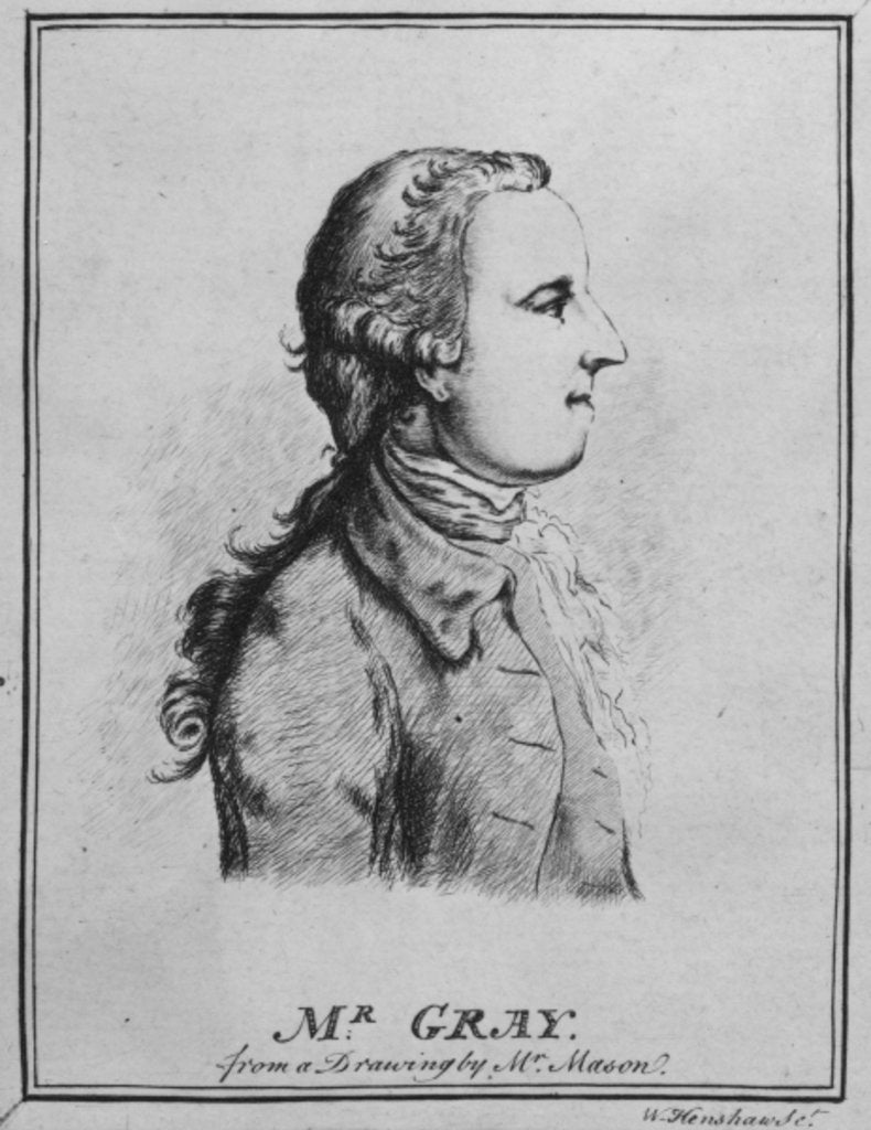 Detail of Thomas Gray, drawn by William Henshaw by (after) English School