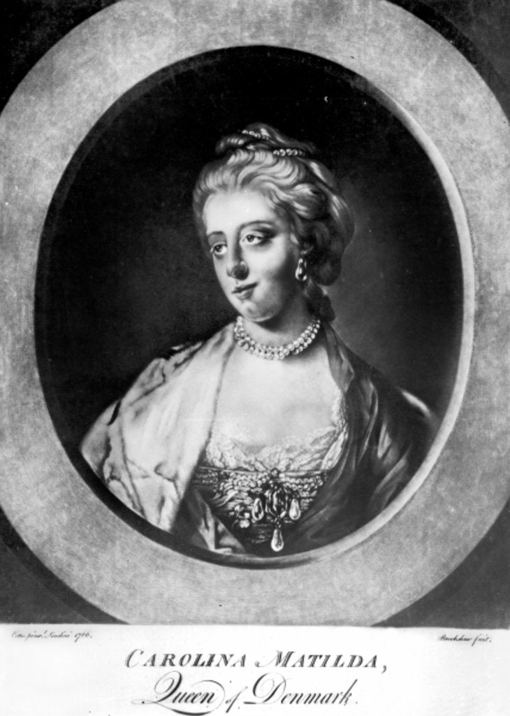 Detail of Caroline Matilda, Queen of Denmark and Norway by Francis (after) Cotes