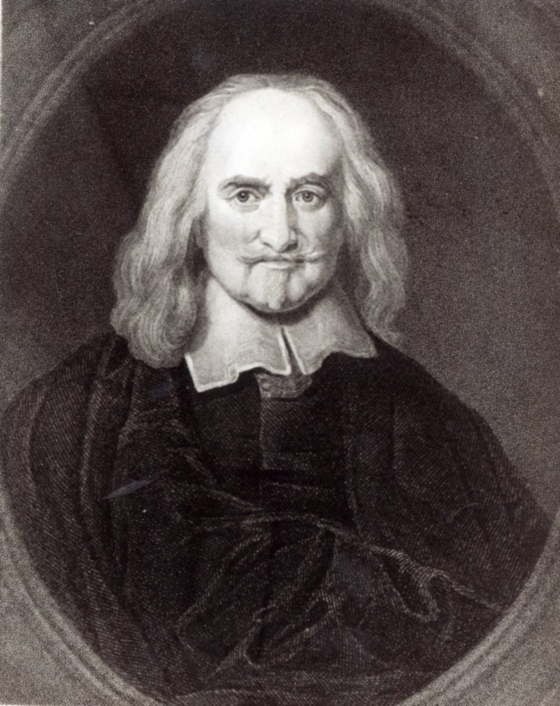 Detail of Thomas Hobbes from 'Gallery of Portraits', published in 1833 by Jan Baptist (after) Jaspers