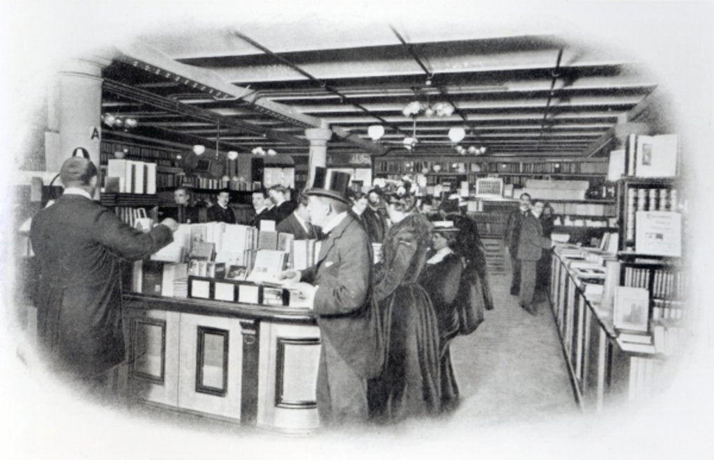 Detail of Book Department at an Army and Navy store, c.1900 by English Photographer