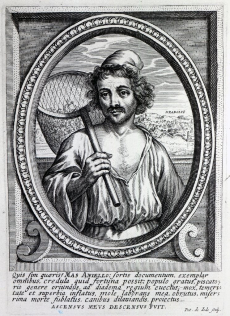 Detail of Masaniello, engraved by Petrus de Iode by Dutch School