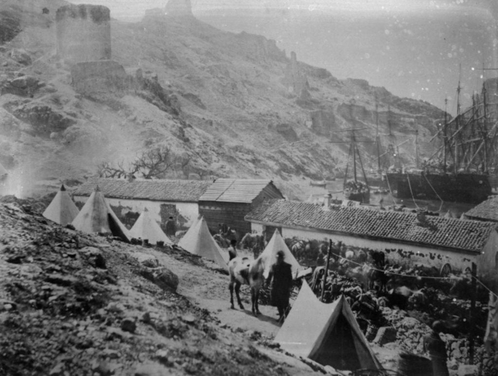 Detail of The Port at Balaklava during the Crimean War, c.1855 by Roger Fenton