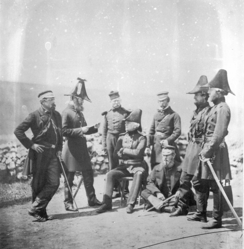 Detail of Lieutenant General Sir George Brown G.C.B and officers of his staff, c.1855 by Roger Fenton