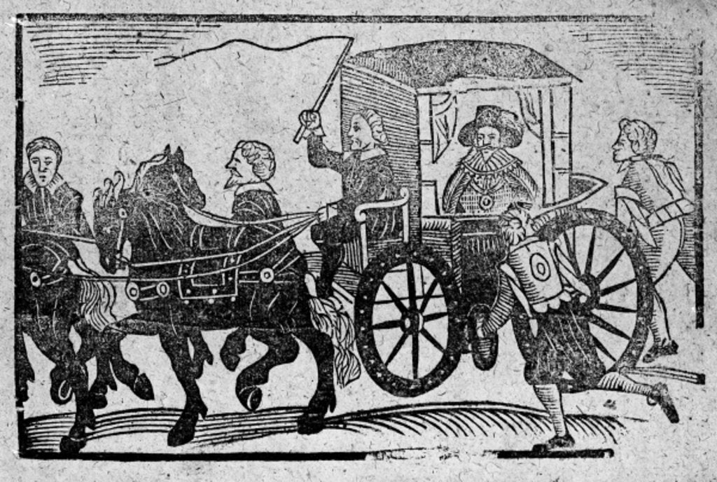 Detail of A nobleman in his carriage by English School