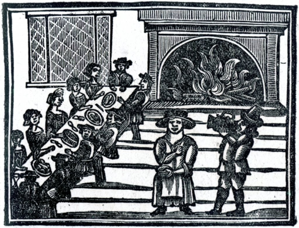 Detail of Christmas Entertainment, an illustration from 'A Book of Roxburghe Ballads' by English School