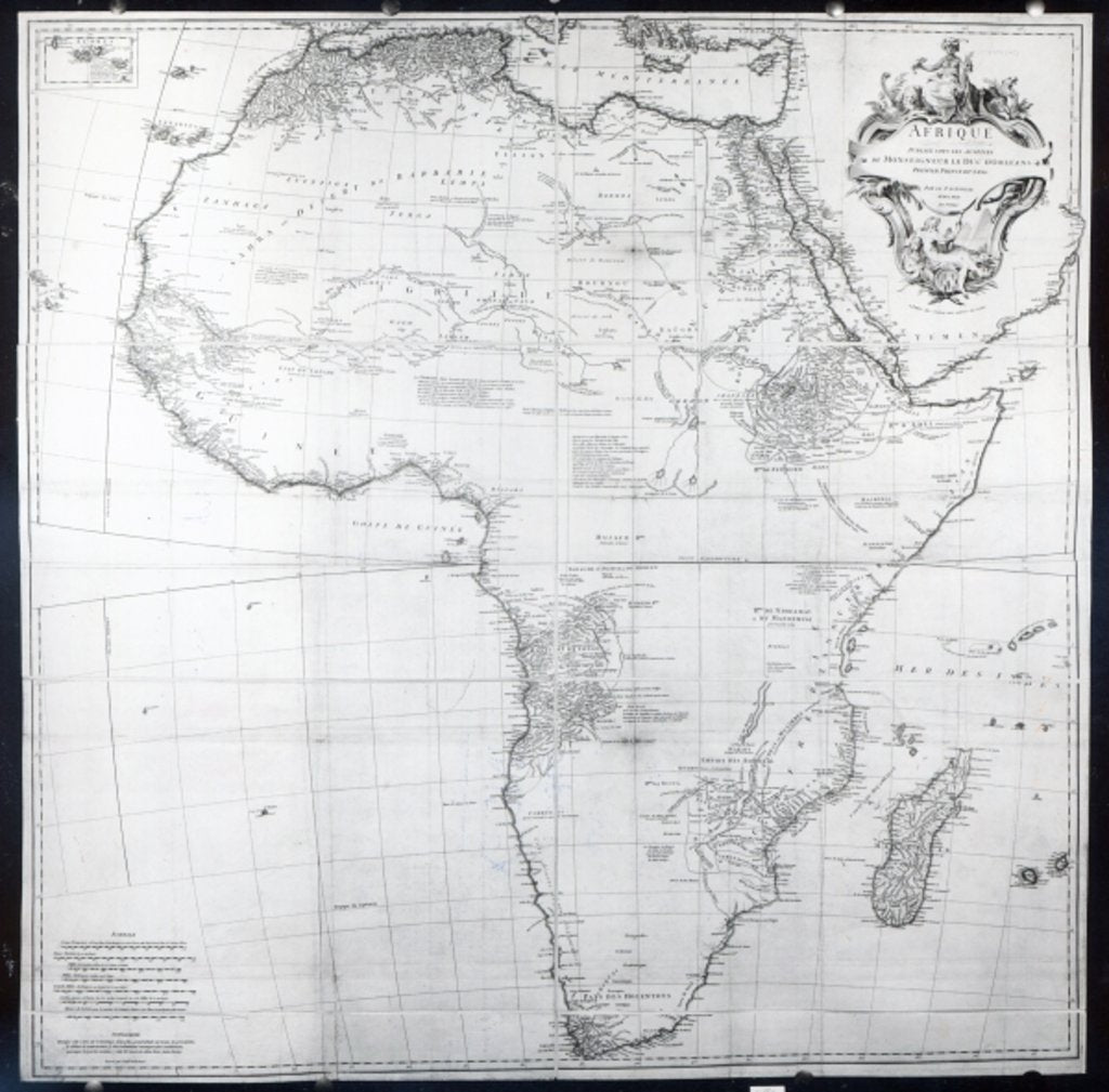 Detail of Map of Africa by French School