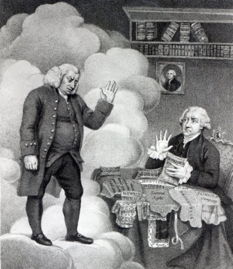 Detail of Boswell and the Ghost of Samuel Johnson. by English School