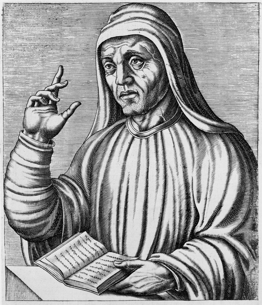 Detail of Alcuin of York by Andre Thevet