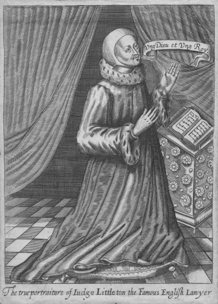 Detail of Judge Thomas Littleton, 1628 by Robert Vaughan