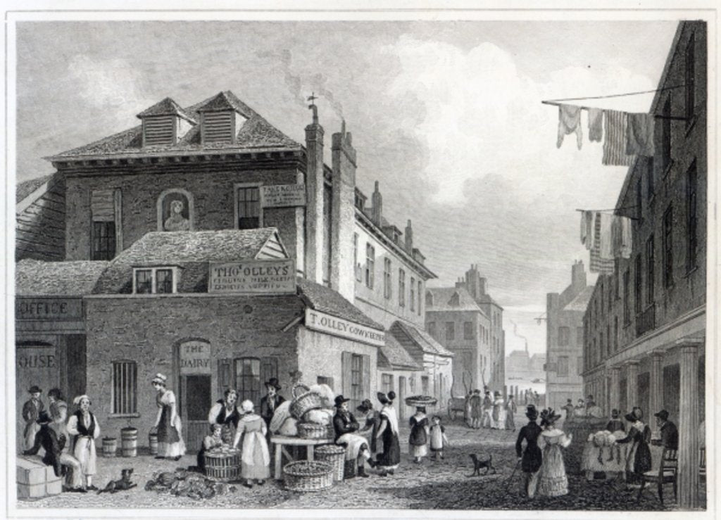 Detail of Hungerford Market, Strand, engraved by Thomas Barber, 1830 by Thomas Hosmer (after) Shepherd