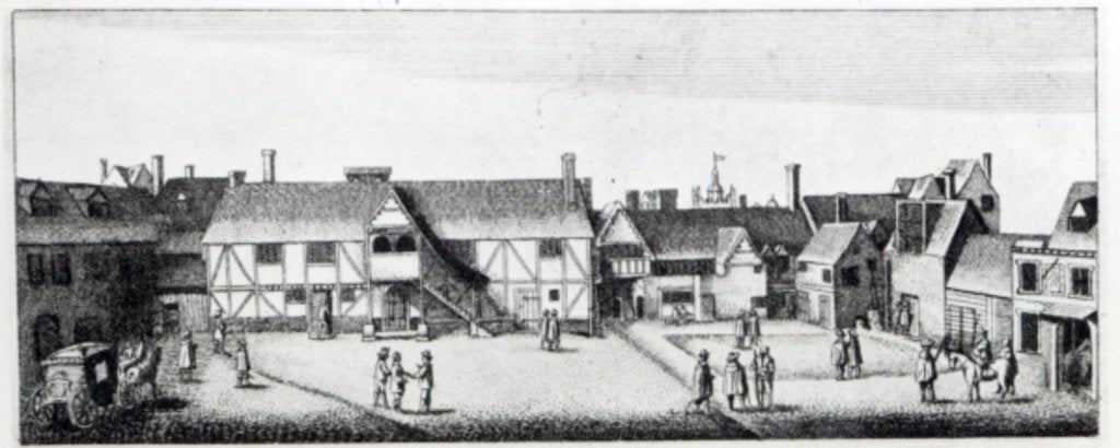 Detail of South View of Arundel House in London, etched by Wenceslaus Hollar in 1646 and published in 1792 by Adam Alexius Bierling