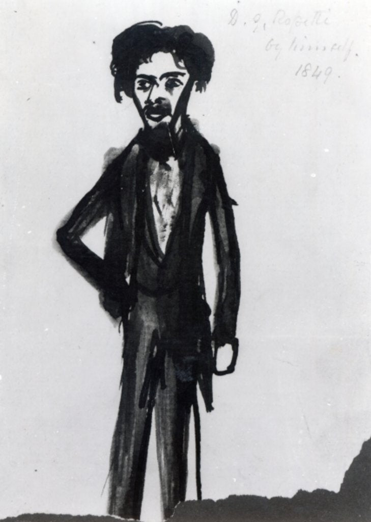 Detail of Self Portrait, 1849 by Dante Gabriel Charles Rossetti