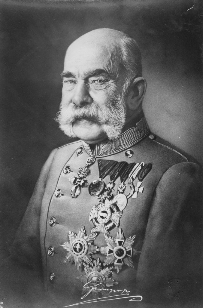 Detail of Emperor Franz Joseph I by Photographer Austrian