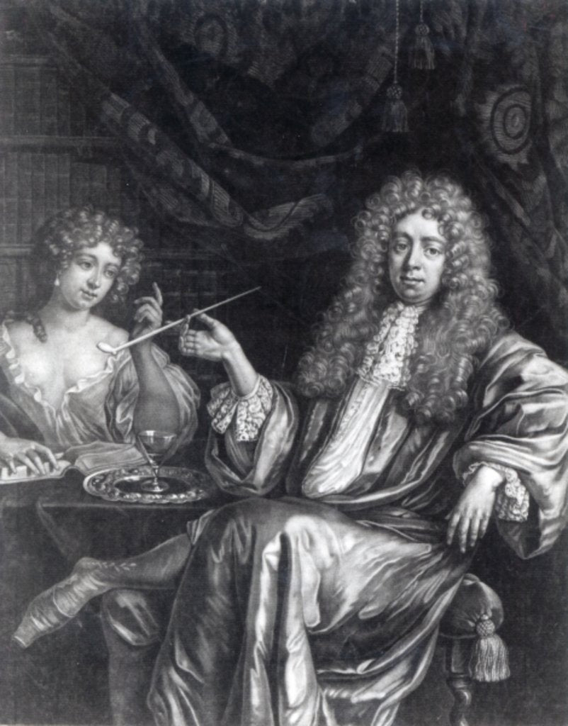Detail of Adrian Beverland, engraved by Isaac Beckett, c.1681-88 by (after) Dutch School