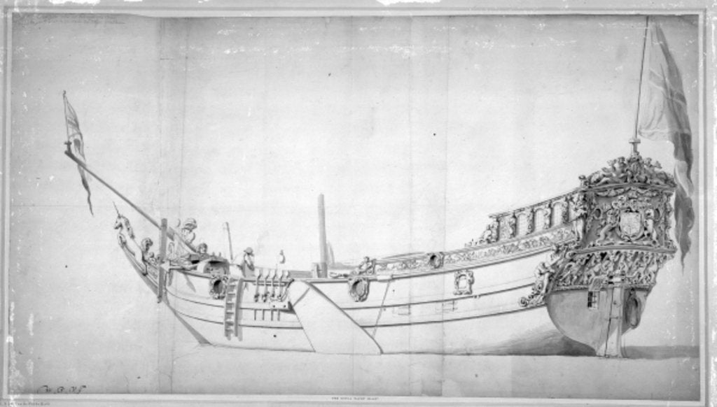 Detail of The Royal Yacht 'Mary' by Willem van de the Younger Velde