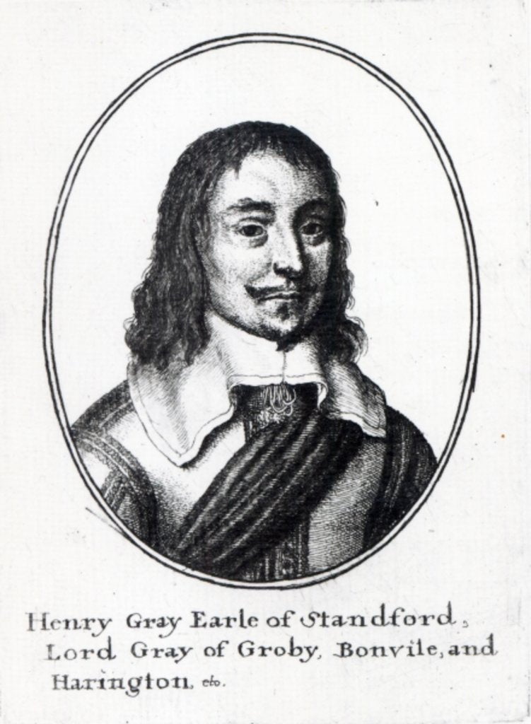 Detail of Henry Grey, 1st Earl Stamford by Wenceslaus Hollar