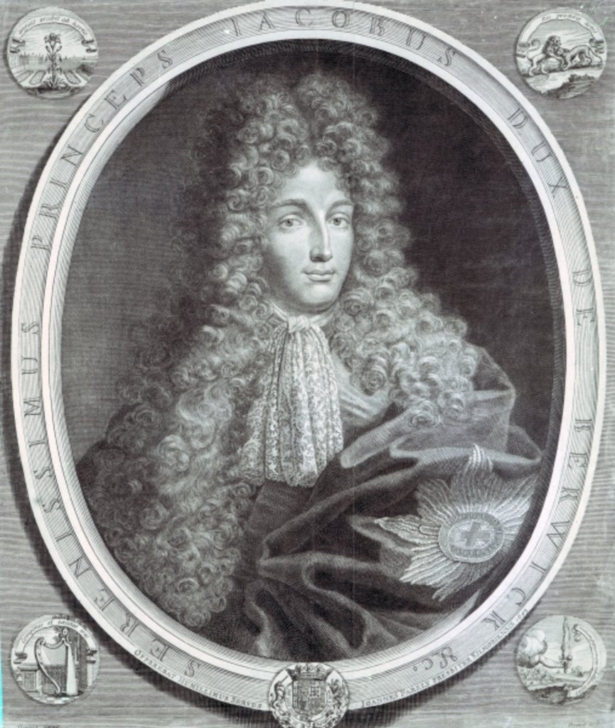 Detail of James Fitzjames, Duke of Berwick engraved by Pierre Drevet, 1693 by Benedetto Gennari