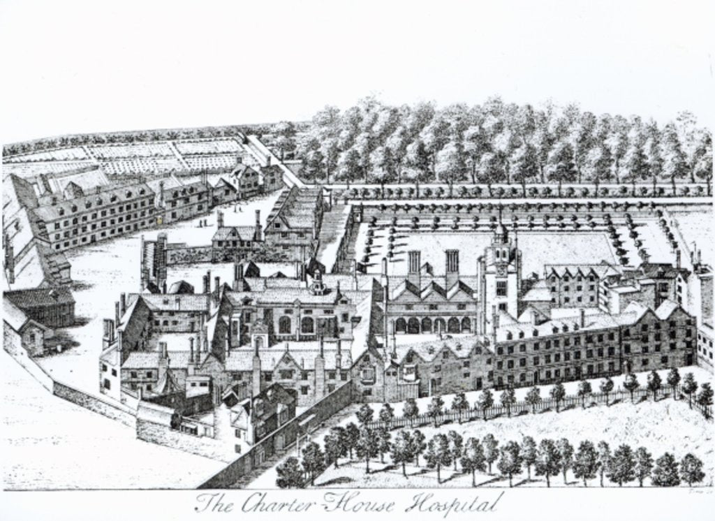 Detail of The Charterhouse Hospital, c.1720 by Johannes Kip