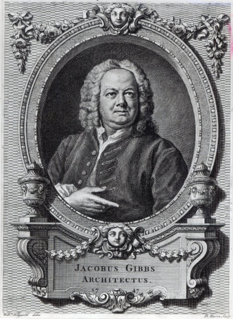 Detail of James Gibbs, engraved by Bernard Baron, 1747 by William (after) Hogarth