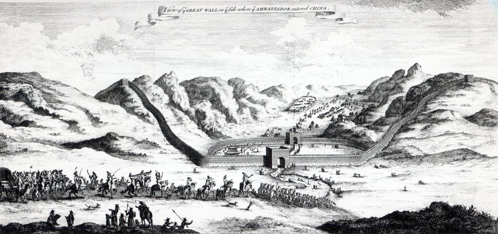 Detail of View of the Great Wall on the side where the Ambassador entered China by English School