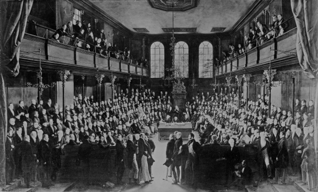 Detail of The House of Commons, 1833 by George Hayter