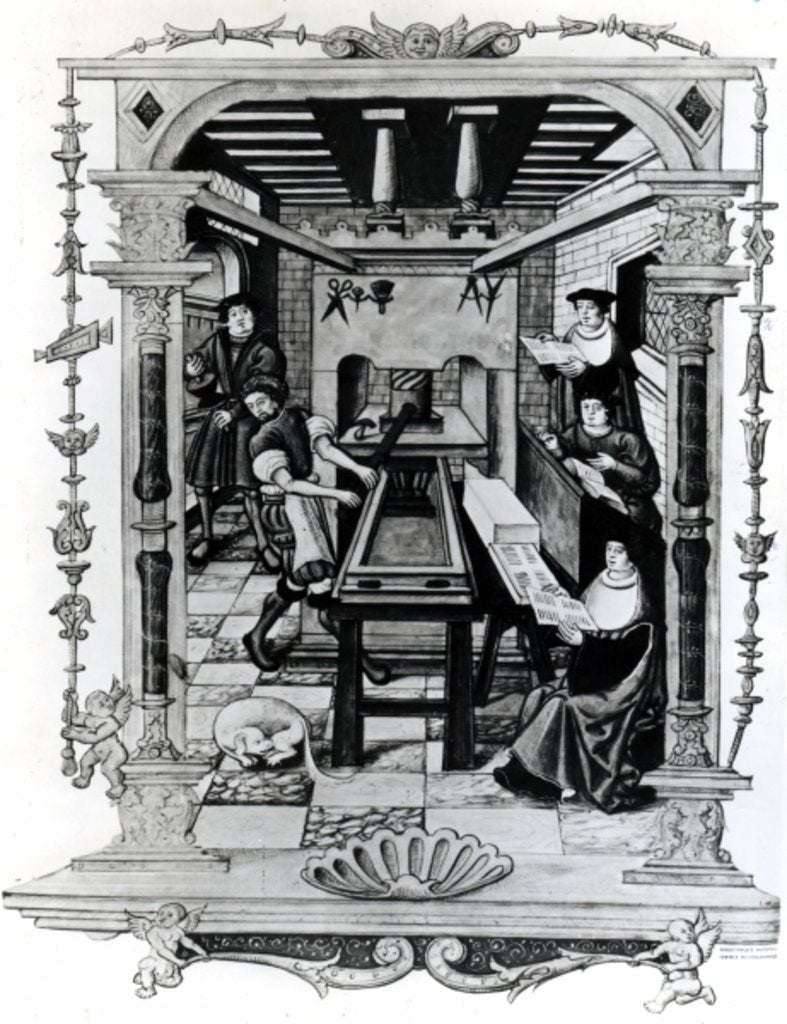 Detail of Printing workshop by English School