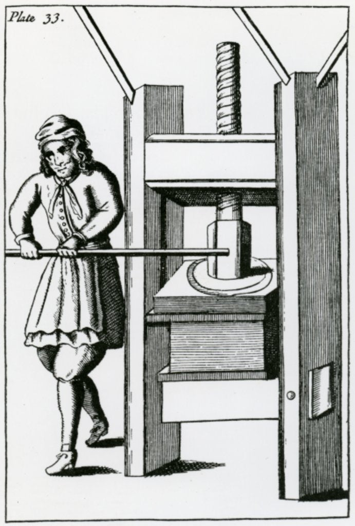 Detail of Pressing books by English School