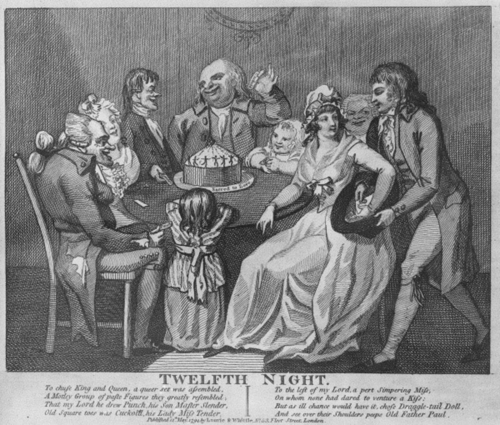 Detail of Twelfth Night, 1794 by Isaac Cruikshank