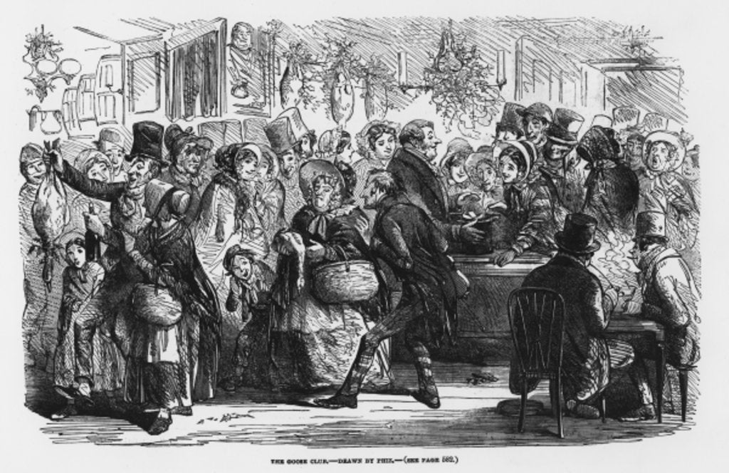 Detail of The Goose Club by Hablot Knight Browne