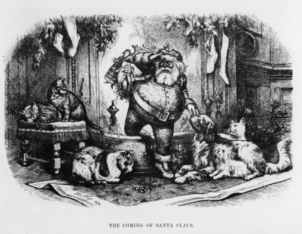 Detail of The Coming of Santa Claus, 1872 by Thomas Nast