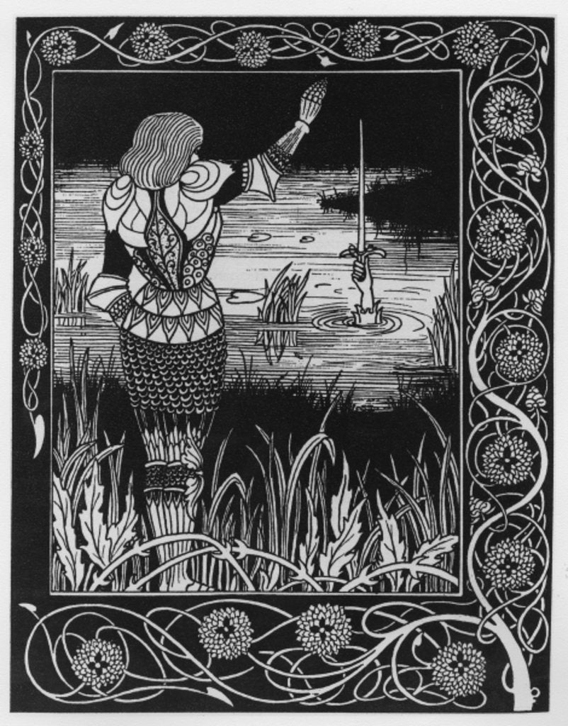 Detail of How Sir Bedivere Cast the Sword Excalibur into the Water, 1893-94 by Aubrey Beardsley