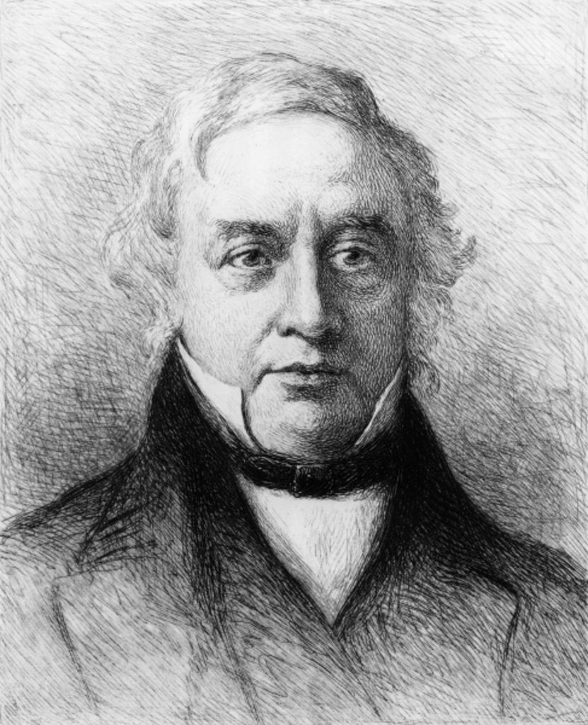 Detail of Thomas Love Peacock, drawn and etched by W.H.W Bicknell, 1910 by Henry (after) Wallis