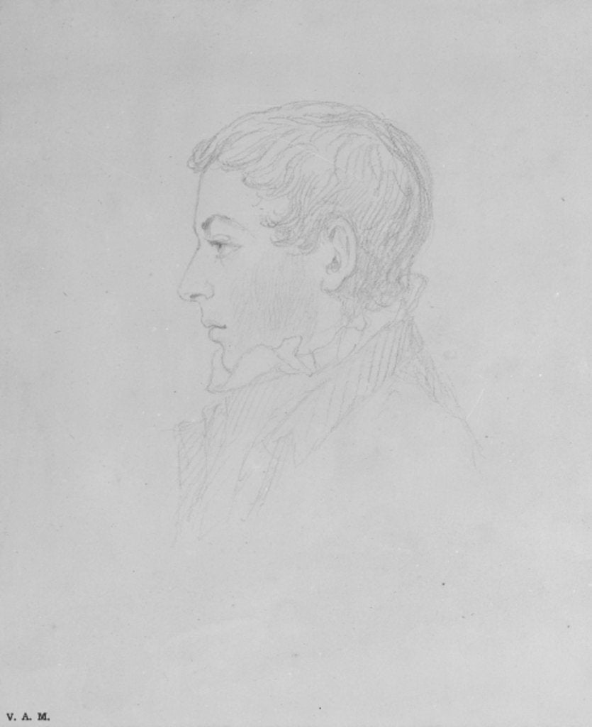 Detail of George Parker Bidder, 1819 by John Sell Cotman
