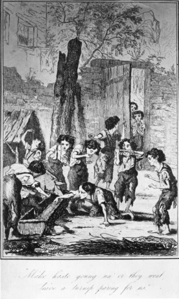 Detail of Make haste young un' or they won't have a turnip paring for us by English School