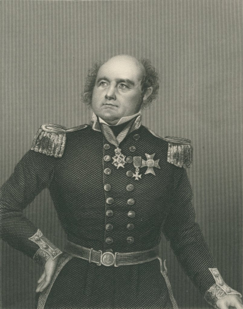 Detail of Sir John Franklin engraved by D.J. Pound from a photograph by John Jabez Edwin Paisley (after) Mayall
