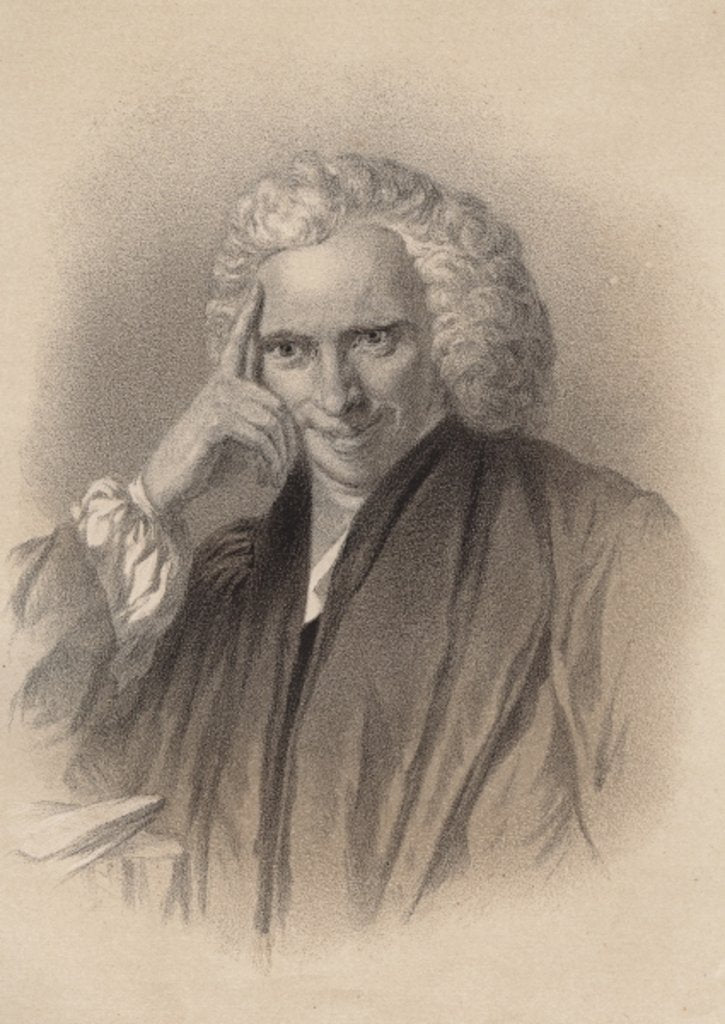 Detail of Laurence Sterne by Joshua (after) Reynolds