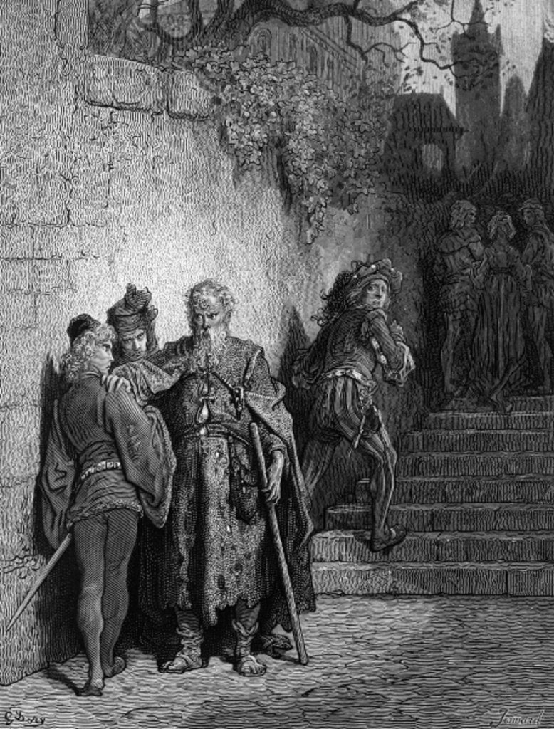 Detail of The Wedding Guest being detained by the Ancient Mariner by Gustave Dore