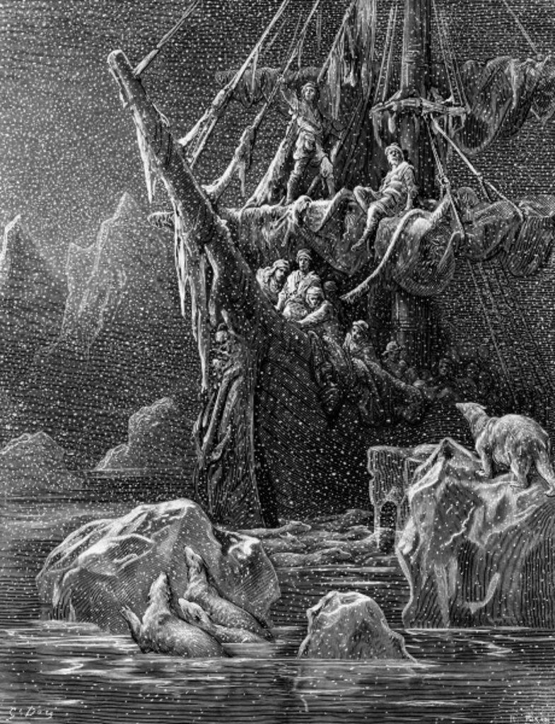 Detail of Ship in Antartica by Gustave Dore
