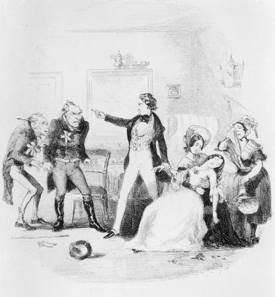 Detail of Illustration for Charles Dickens' Nicholas Nickleby, 1839 by Hablot Knight (1815-92) Browne