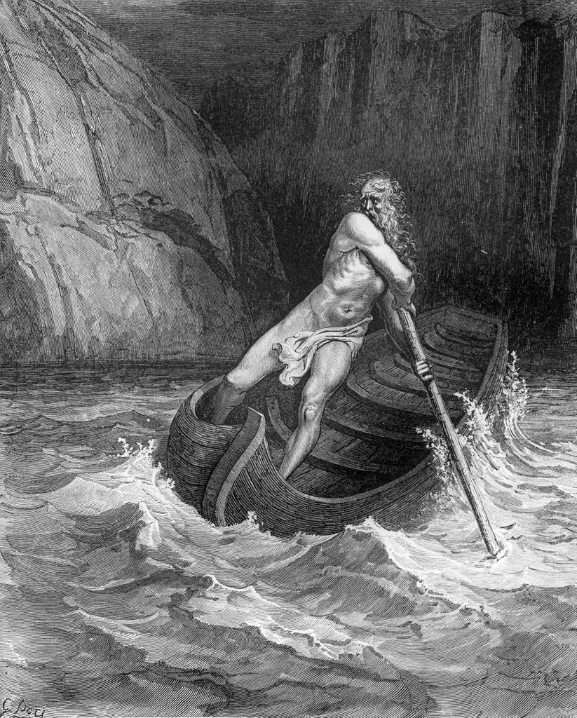Detail of Charon, the Ferryman of Hell by Gustave (after) Dore