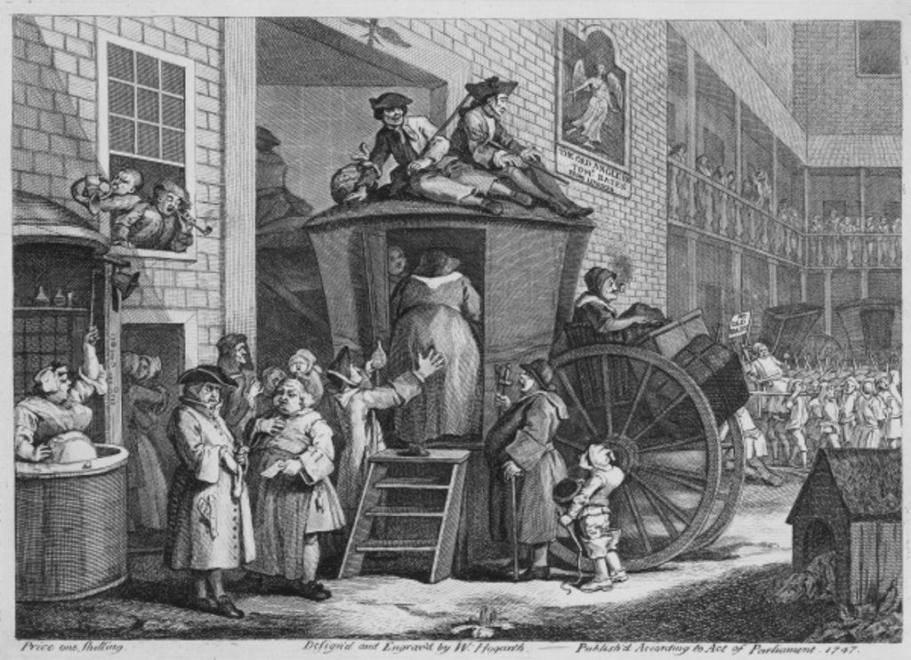 Detail of Country Inn Yard, 1747 by William Hogarth