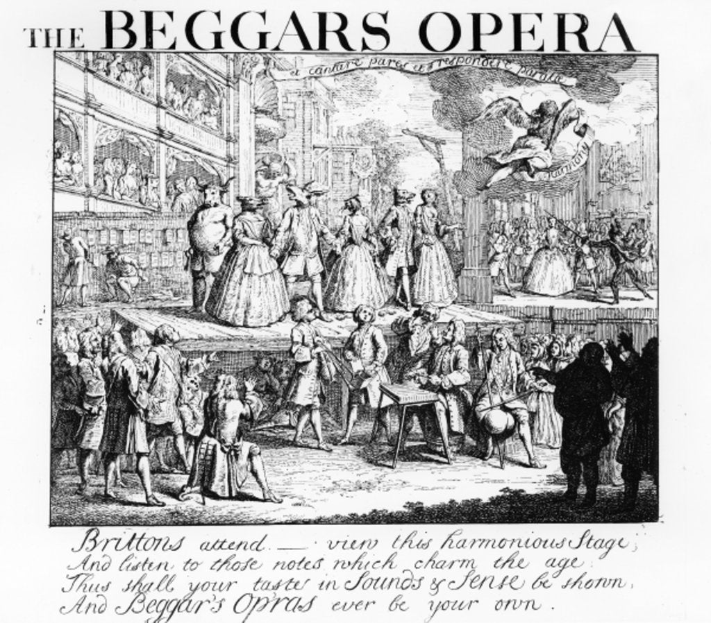 Detail of The Beggar's Opera Burlesqued, 1728 by William (after) Hogarth