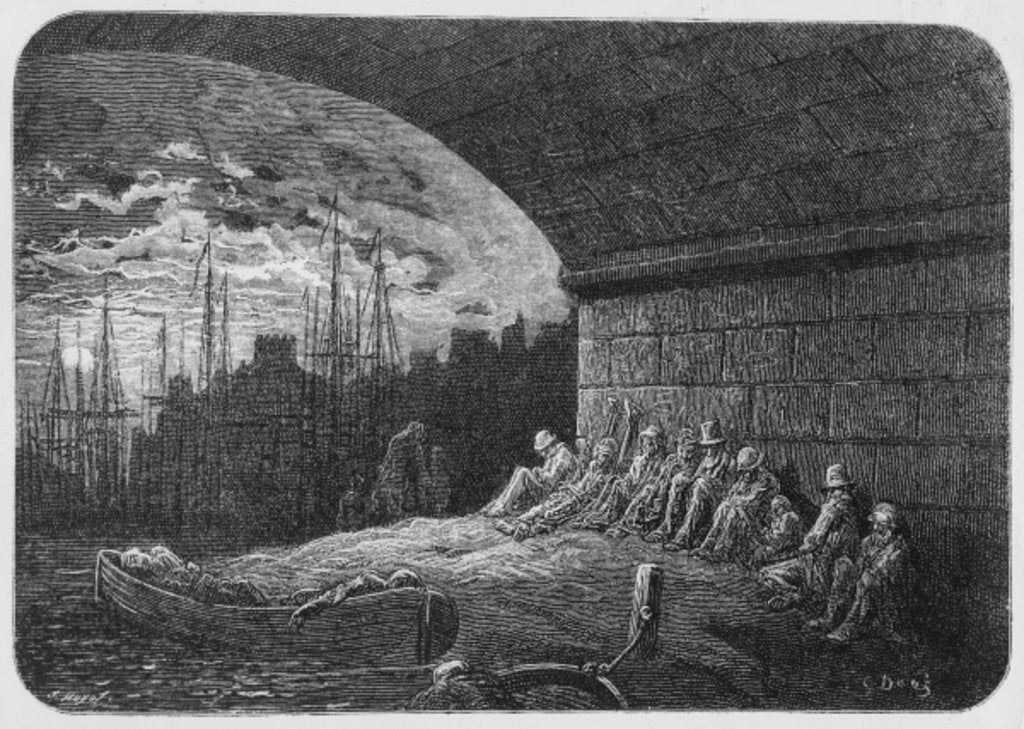 Detail of Under the Arches by Gustave Dore