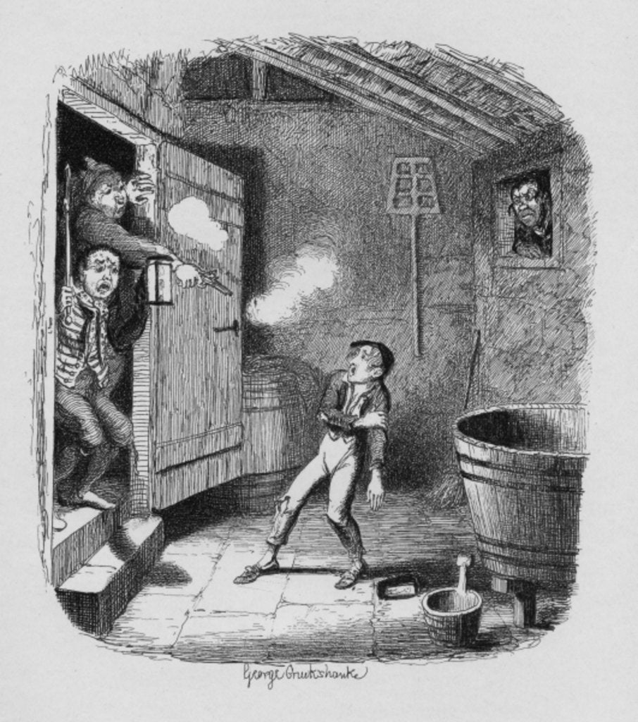 Detail of The Burglary by George Cruikshank