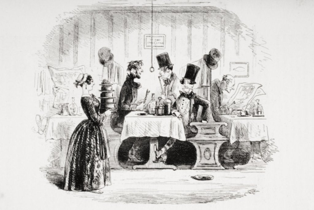 Detail of Mr. Guppy's entertainment by Hablot Knight (1815-92) Browne