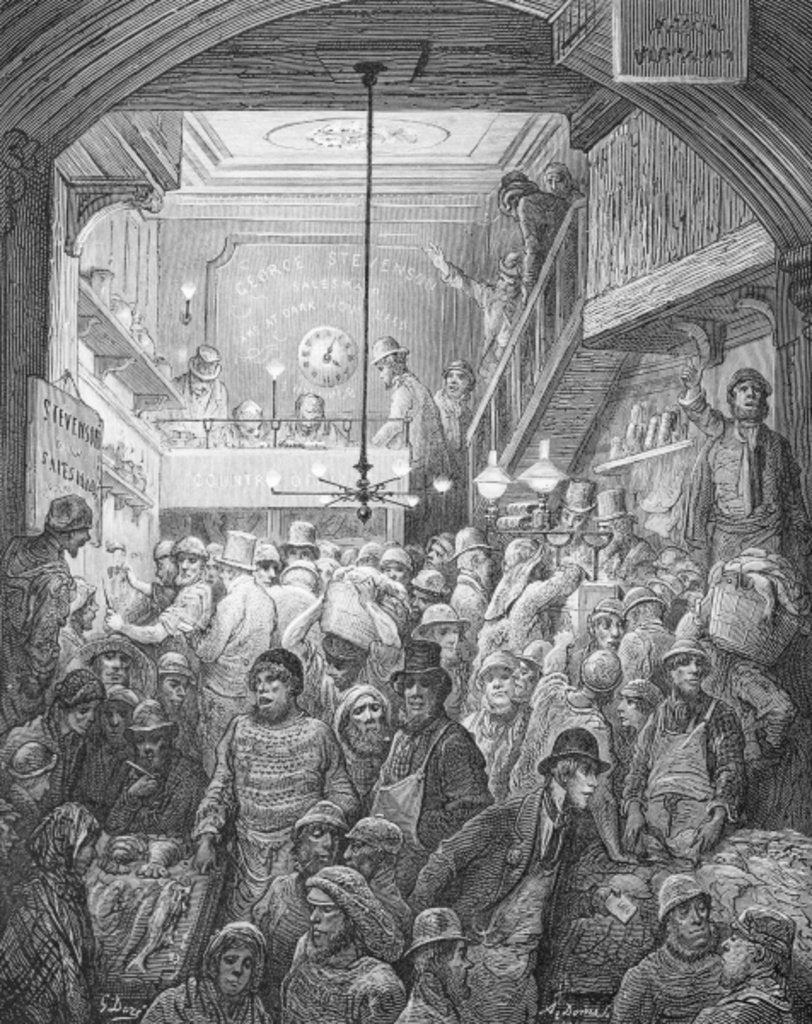 Detail of Billingsgate - Early Morning by Gustave Dore