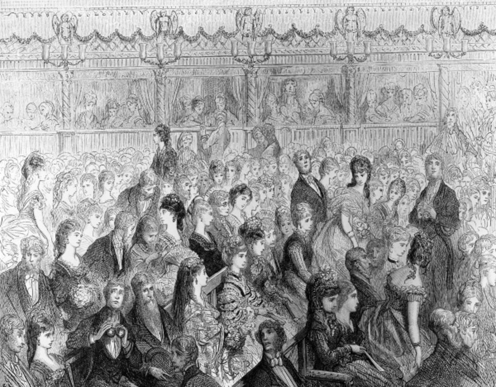 Detail of The Stalls, Covent Garden Opera by Gustave (after) Dore