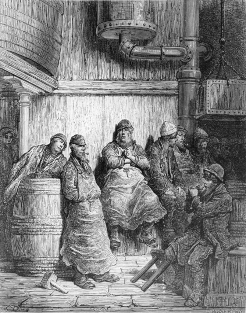 Detail of Brewers at Rest by Gustave Dore