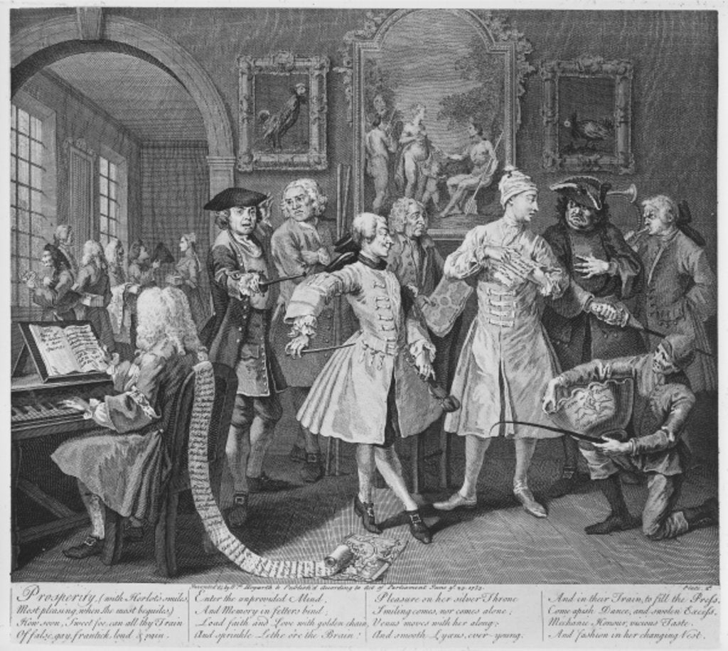 Detail of Scene II: The Rake's Levee, 1735 by William Hogarth