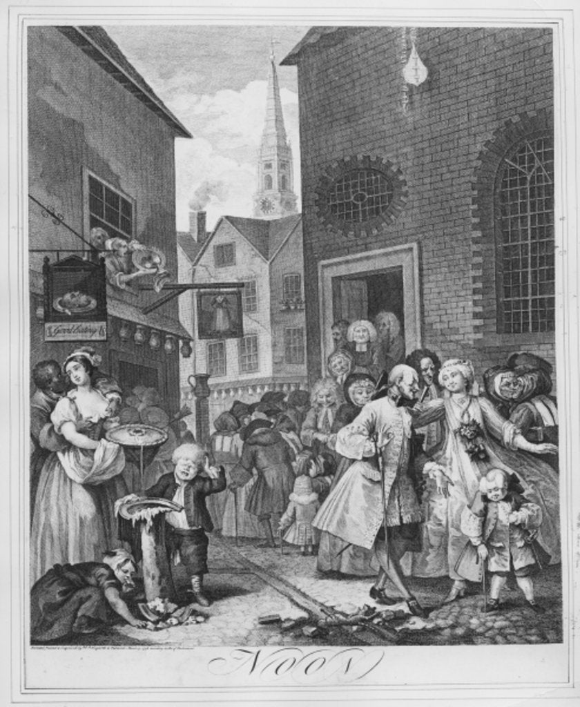 Detail of Times of the Day, Noon, 1738 by William Hogarth